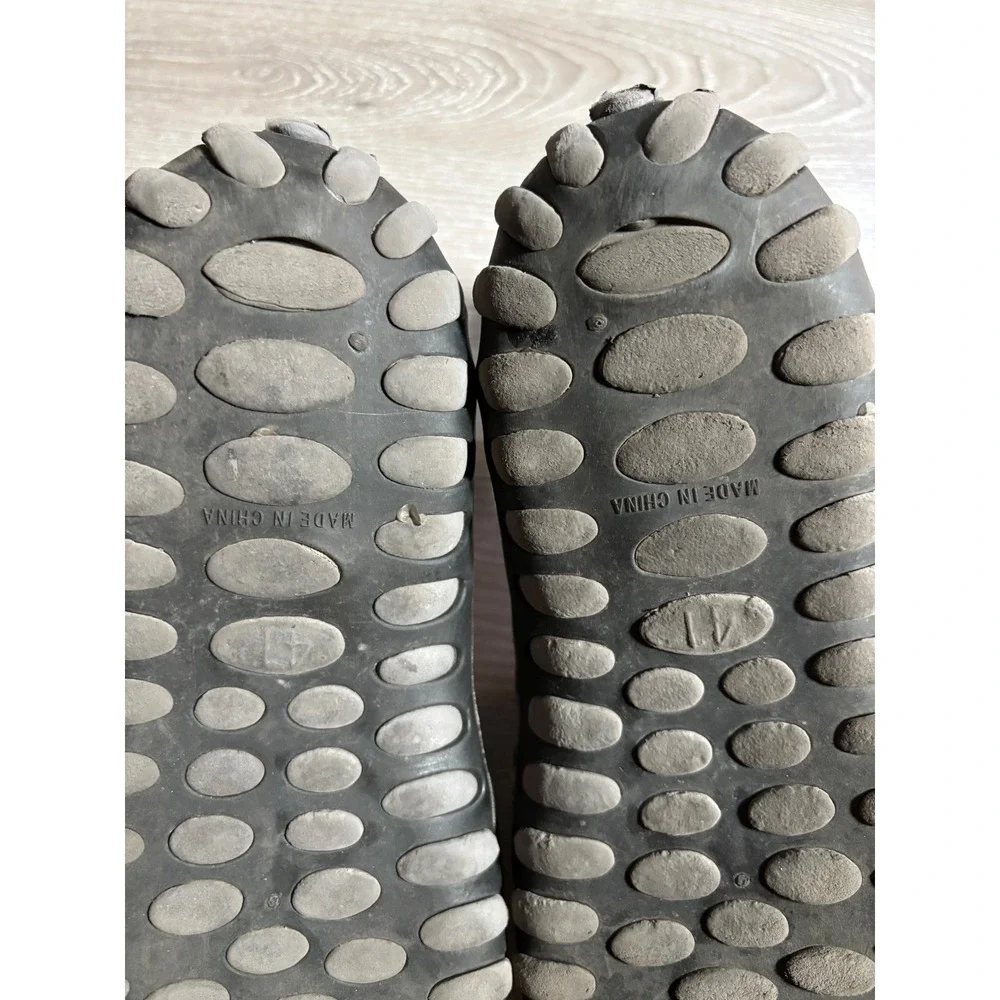 TF Water Shoes Mens 8 Womens 9.5 Gray Perforated Slip On Beach Clogs EU 41